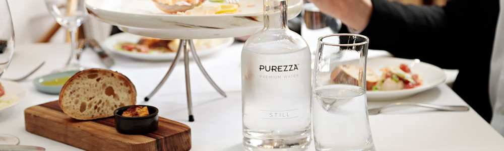 Purezza sparkling water tap being used in a restaurant